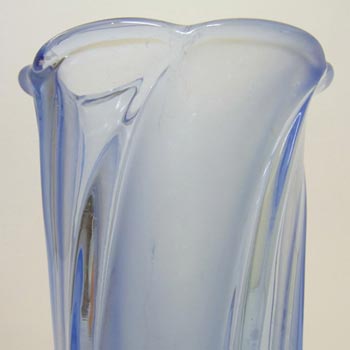 1930s Walther & Söhne Art Deco Blue Glass 'Primus' Vase