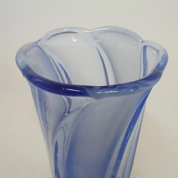 1930s Walther & Söhne Art Deco Blue Glass 'Primus' Vase