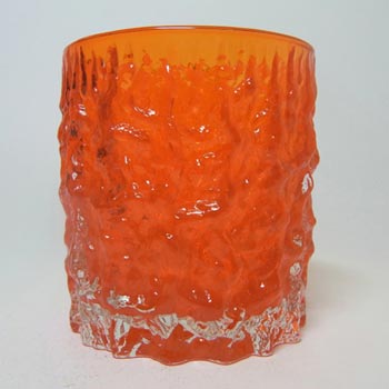 Whitefriars? #M31 Baxter Tangerine Glass Textured Bark Tumbler