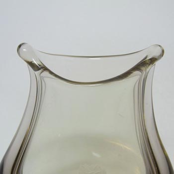 Zelezny Brod Sklo Czech Citrine Glass Vase - Labelled