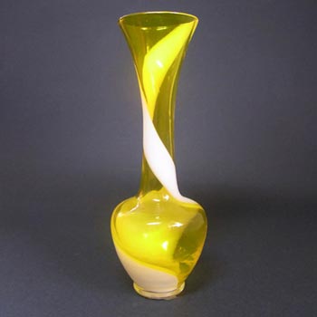 Japanese Yellow & White Vase