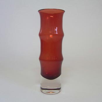 (image for) Aseda Swedish Red Glass Vase by Bo Borgstrom #B5/80