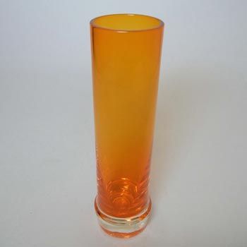 Scandinavian / Swedish Orange Glass Vintage Vase