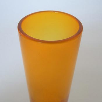 Scandinavian / Swedish Orange Glass Vintage Vase