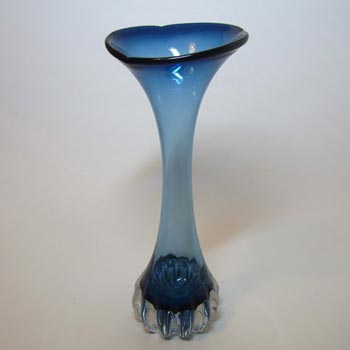Aseda Swedish Blue Glass Jack In The Pulpit Vase - 5/45