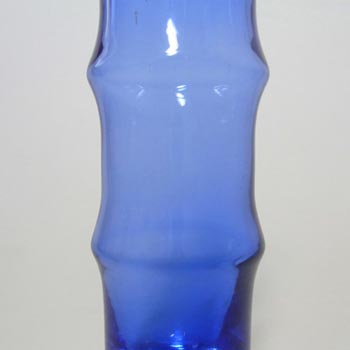 Aseda Swedish Blue Glass Bamboo 6" Vase by Bo Borgstrom #B5/87
