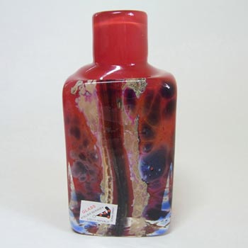 Altier Beranek #9401/12 Czech Red Glass Vase, Signed & Labelled