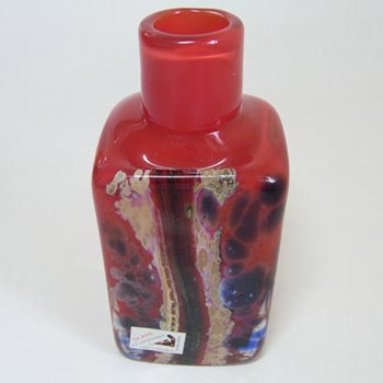 Altier Beránek #9401/12 Czech Red Glass Vase, Signed & Labelled