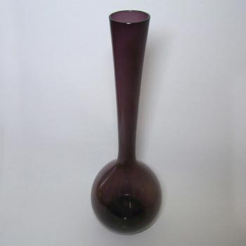 Large Scandinavian/Swedish 1950's/60's Purple Glass Bottle Vase