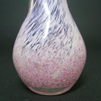 Caithness British Pink + White Speckled Glass Vase