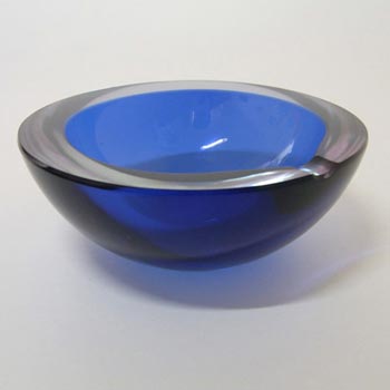 Cenedese Murano Signed Neodymium / Alexandrite Glass Geode Bowl