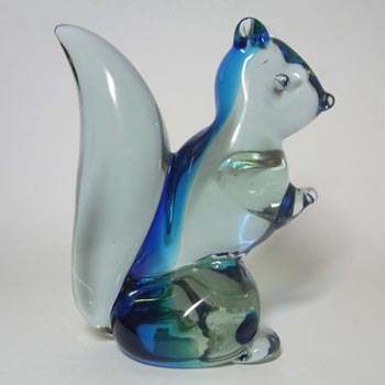 Cenedese Murano Labelled Neodymium / Alexandrite Glass Squirrel
