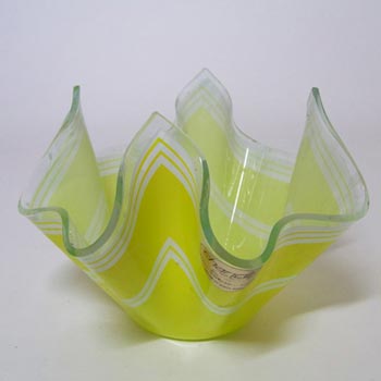 Chance Brothers Yellow Glass 'Bandel-2' Handkerchief Vase