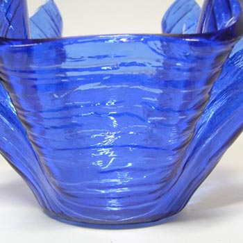 Chance Brothers Blue Glass 'Cotswold' Handkerchief Vase