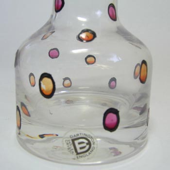 Dartington #FT113 1970's Spotted Glass Vase - Labelled
