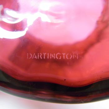 Dartington Cranberry Pink Glass Vase - Stamped/Labelled