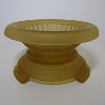 Davidson Art Deco 1930's Frosted Amber Glass Bowl 1910MD