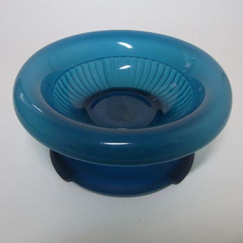 Davidson Art Deco 1930's Frosted Blue Glass Bowl 1910SD