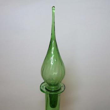 Empoli Huge Italian Green Glass Decorative 'Genie' Bottle