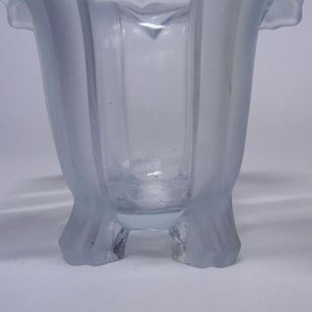 Sowerby #2631 Art Deco 1930's Blue Glass Posy Bowl/Vase