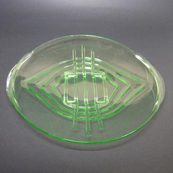 Stölzle Czech Art Deco 1930\'s Uranium Green Glass Bowl