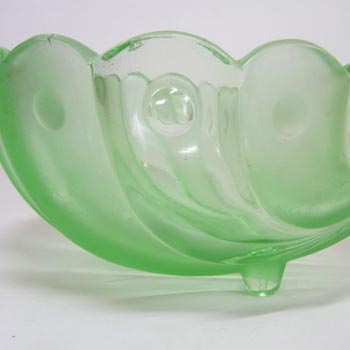 Stölzle #19510 Czech Art Deco 1930's Green Glass Bowl