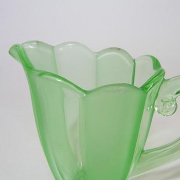 Stölzle #19511 Czech Art Deco 1930's Green Glass Jug