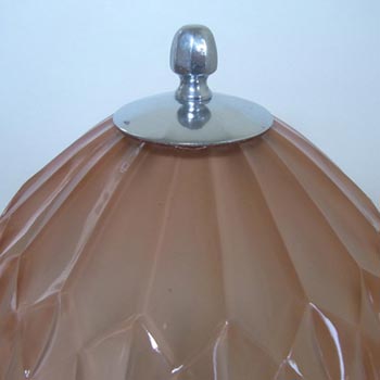 Davidson Art Deco Pink Glass Good Companion Table Lamp