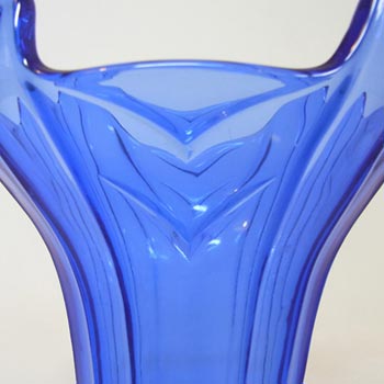 Sowerby #C2631 Art Deco 1930's Blue Glass Posy Vase