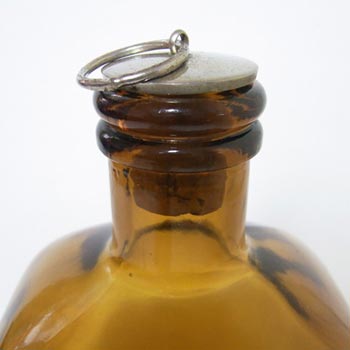Ekenas Swedish/Scandinavian Amber Glass Schnapps Bottle