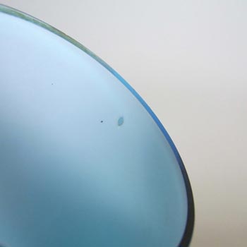 Ekenas Swedish/Scandinavian Blue Cased Glass Vase/Label
