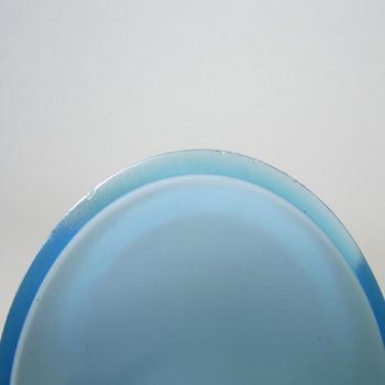 Ekenas Swedish/Scandinavian Blue Cased Glass Vase/Label