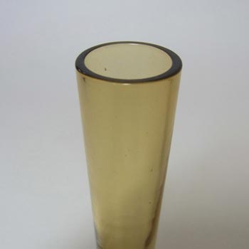 Ekenas Swedish/Scandinavian Amber Glass Stem Vase/Label