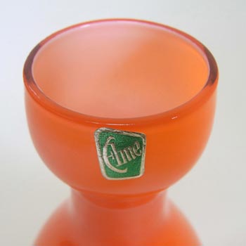 Elme Scandinavian Orange Cased Glass Vase - Labelled