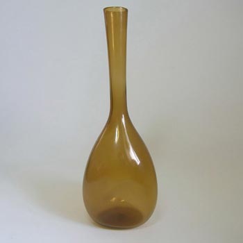 Elme Scandinavian Amber Glass 'Three Sided' Vase - Label