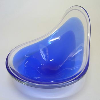 Flygsfors Coquille Glass Bowl by Paul Kedelv Signed \'57