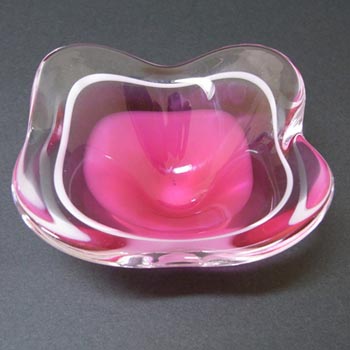 Flygsfors Coquille Glass Bowl by Paul Kedelv Signed \'64