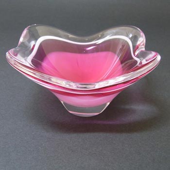 Flygsfors Coquille Glass Bowl by Paul Kedelv Signed '64