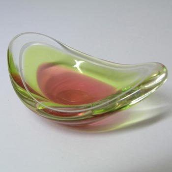 Flygsfors Coquille Glass Bowl by Paul Kedelv Signed '53