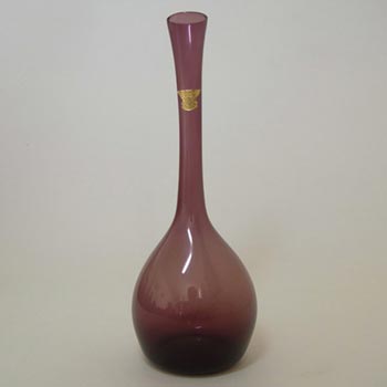 Gullaskruf/Arthur Percy Swedish Purple Glass Vase Label