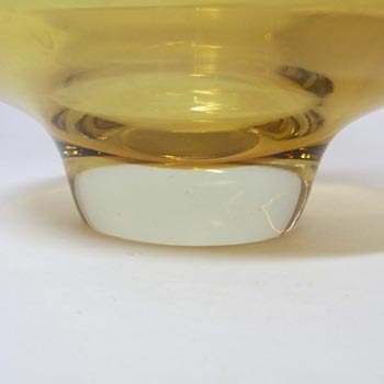 Harrachov Czech Large Amber Cased Glass Vase