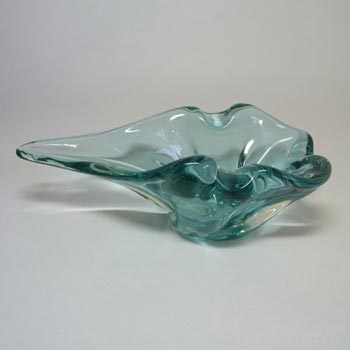 Harrachov Czech Turquoise Glass Sculpture Bowl #5/3576