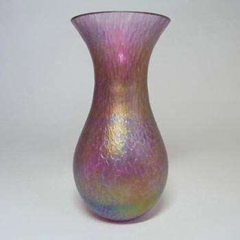 Heron Glass Pink Iridescent Vase - Boxed