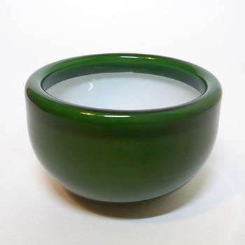Holmegaard Palet Green Cased Glass Bowl by Michael Bang