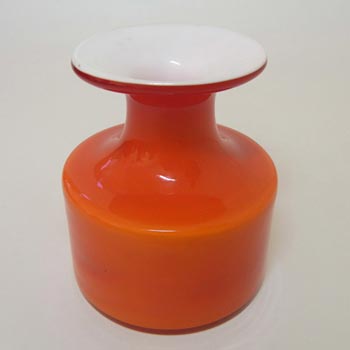 Holmegaard Carnaby Orange Cased Glass Vase by Per Lutken