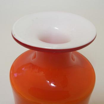 Holmegaard Carnaby Orange Cased Glass Vase by Per Lutken
