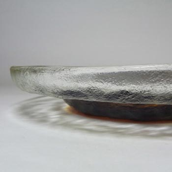Humppila Amber Glass Bowl by Pertti Santalahti - Signed