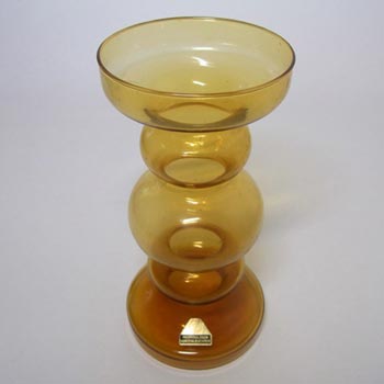 Ingrid/Ingridglas Amber Glass Vase/Candlestick - Label