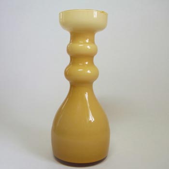 Vetreria Artistica Sanminiatello Empoli Italian Amber Cased Glass Vase
