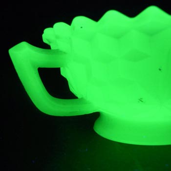 Jobling #2077 Art Deco Uranium Jade Green Glass Bowl
